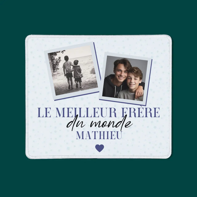 Collage Photo: Le Meilleur Frère Du Monde - Tapis De Souris