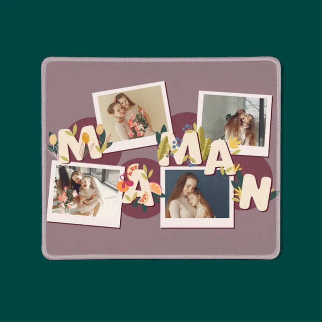 Collage Photo: Lettres Maman - Tapis De Souris