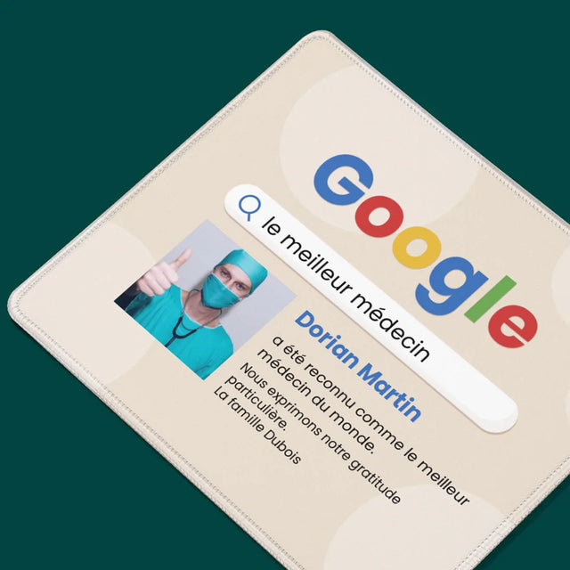 Photo Et Texte: Meilleur Médecin Résultat Google - Tapis De Souris