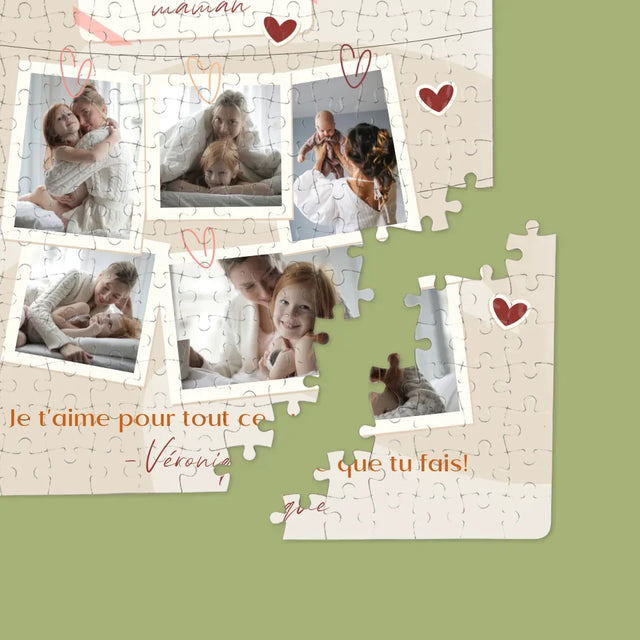 Collage Photo: Je T'Aime Maman Photos - Casse-Têtes