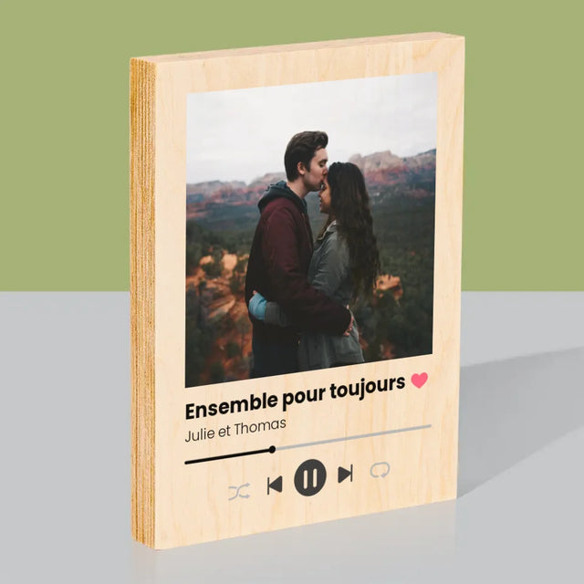 La Photo Et Un Texte: Spotify Avec Ta Photo - Impression Sur Bois