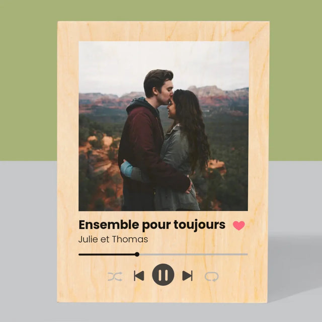 La Photo Et Un Texte: Spotify Avec Ta Photo - Impression Sur Bois