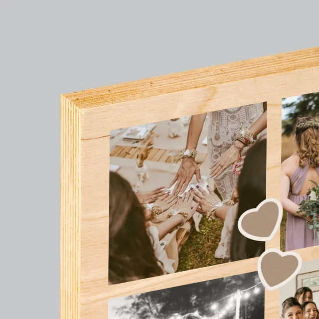 Le Collage Photo: Merci, Collage De Photos Pour Demoiselle D'Honneur - Impression Sur Bois 