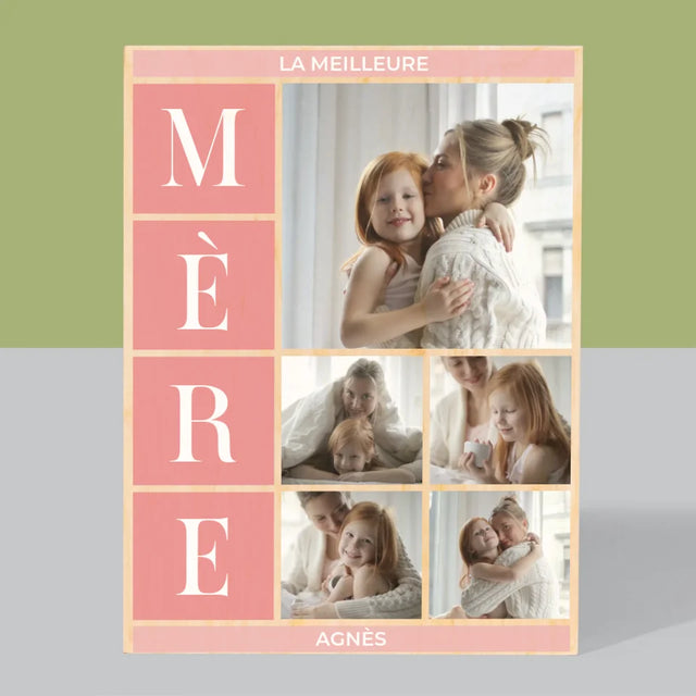 Collage Photo: Meilleure Maman, Collage - Impression Sur Bois 