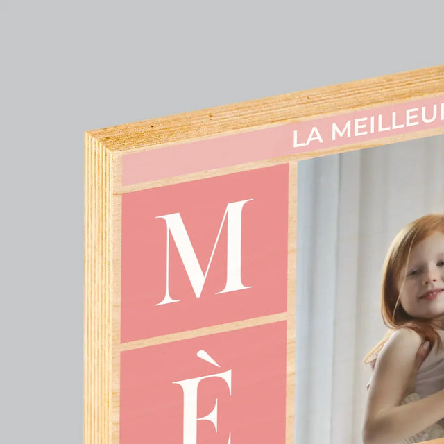 Collage Photo: Meilleure Maman, Collage - Impression Sur Bois 