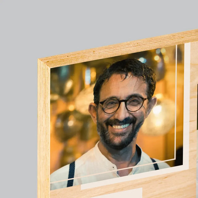 Collage Photo: La Vie Commence À 50 - Impression Sur Bois