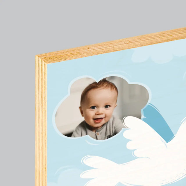 Photo Et Texte: Souvenir De Baptême - Impression Sur Bois