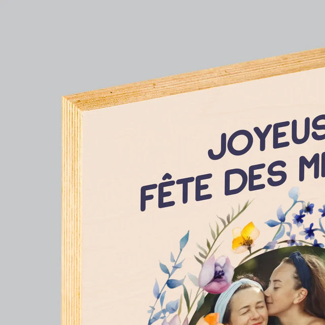 Photo Et Texte: Joyeuse Fête Des Mères ! - Impression Sur Bois