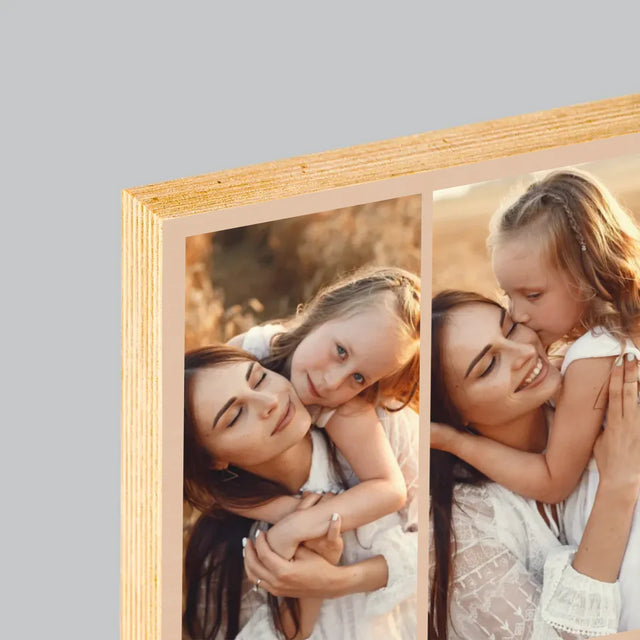 Collage Photo: M Comme Maman - Impression Sur Bois