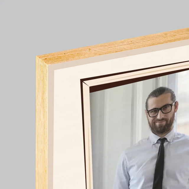 Photo Et Texte: L'Enseignant Avec De La Classe - Impression Sur Bois