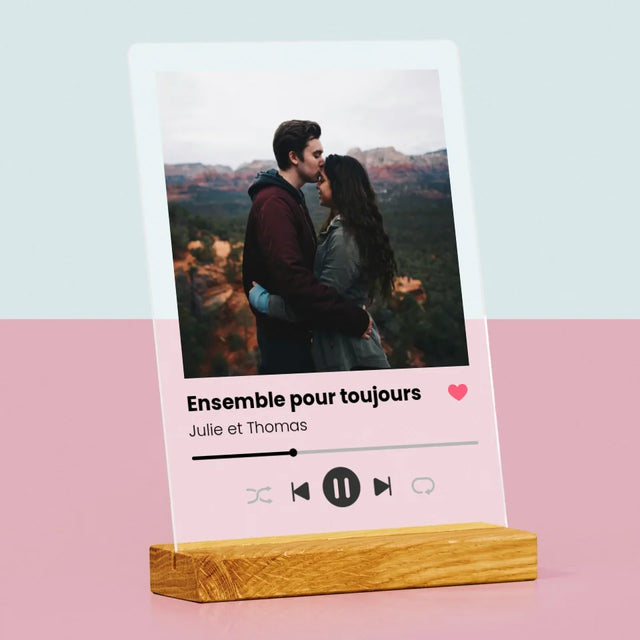 Photo Et Texte: Spotify Avec Ta Photo - Impression Sur Verre Acrylique