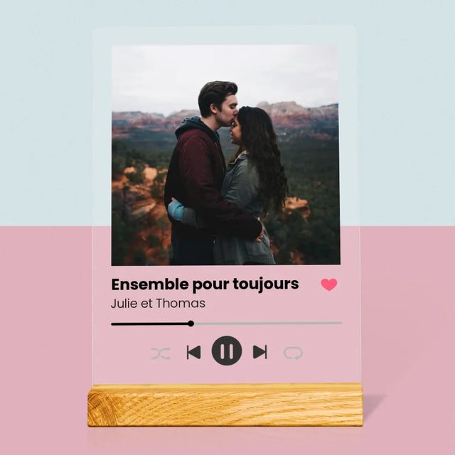 Photo Et Texte: Spotify Avec Ta Photo - Impression Sur Verre Acrylique