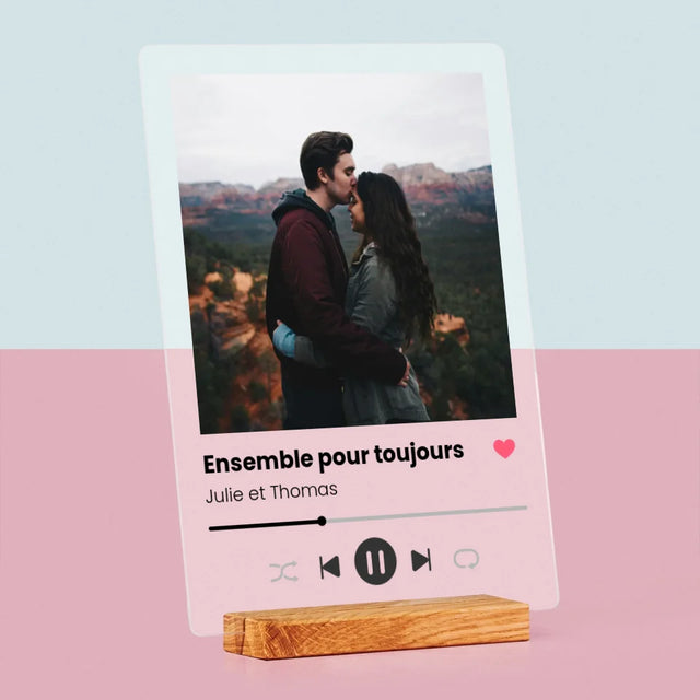 Photo Et Texte: Spotify Avec Ta Photo - Impression Sur Verre Acrylique