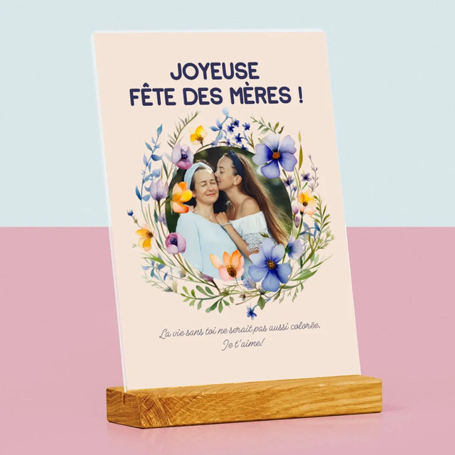 Photo Et Texte: Joyeuse Fête Des Mères ! - Impression Sur Verre Acrylique