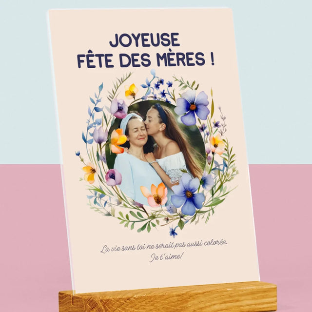 Photo Et Texte: Joyeuse Fête Des Mères ! - Impression Sur Verre Acrylique