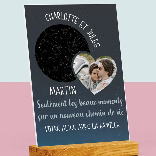 Carte Des Étoiles: Un Nouveau Mode De Vie Mariage - Impression Sur Verre Acrylique