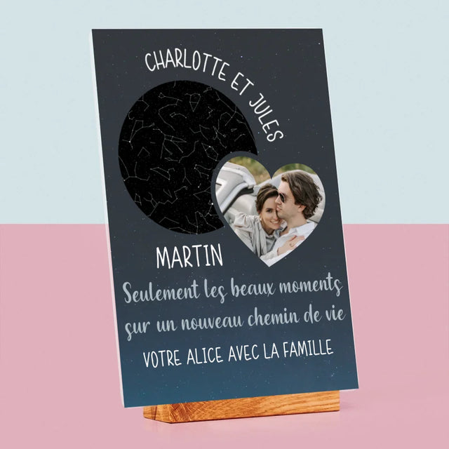 Carte Des Étoiles: Un Nouveau Mode De Vie Mariage - Impression Sur Verre Acrylique