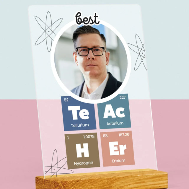 Photo Et Texte: Teacher Les Éléments - Impression Sur Verre Acrylique