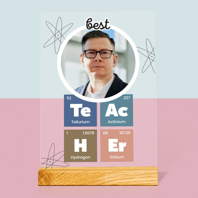 Photo Et Texte: Teacher Les Éléments - Impression Sur Verre Acrylique