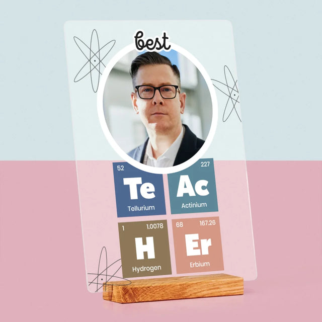 Photo Et Texte: Teacher Les Éléments - Impression Sur Verre Acrylique