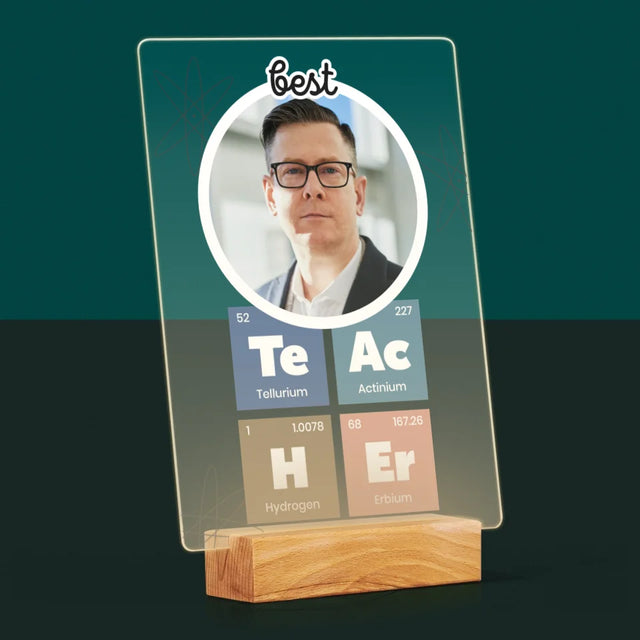 Photo Et Texte: Teacher Les Éléments - Impression Sur Verre Acrylique