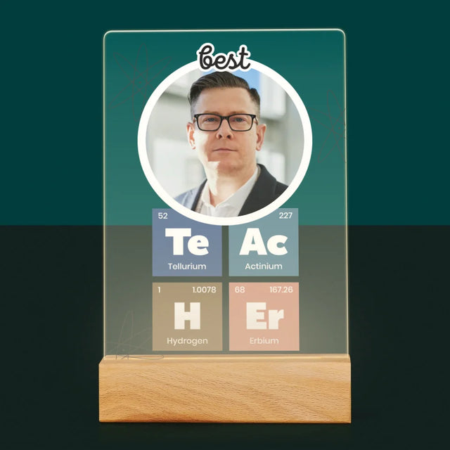 Photo Et Texte: Teacher Les Éléments - Impression Sur Verre Acrylique