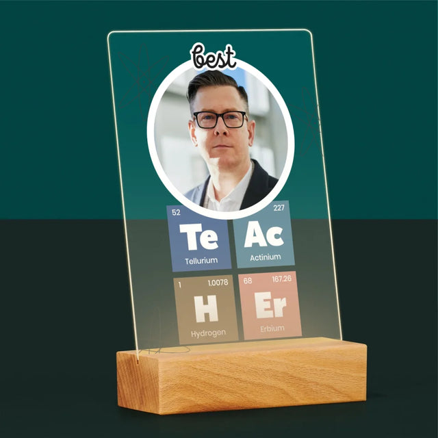 Photo Et Texte: Teacher Les Éléments - Impression Sur Verre Acrylique