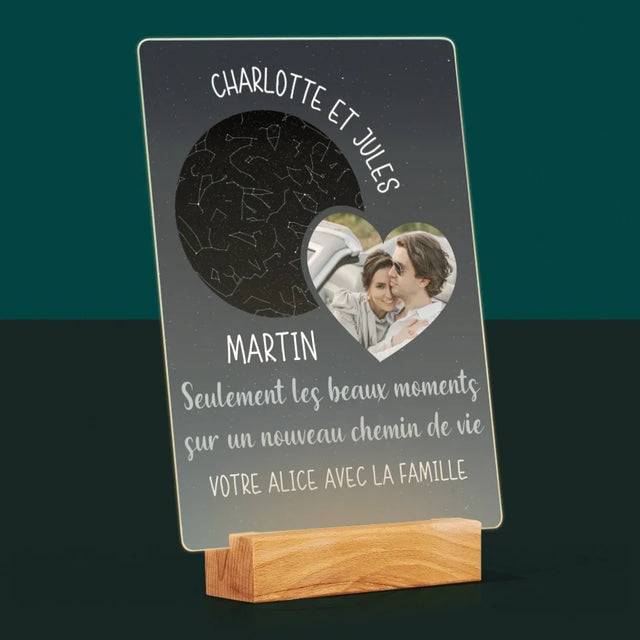 Carte Des Étoiles: Un Nouveau Mode De Vie Mariage - Impression Sur Verre Acrylique