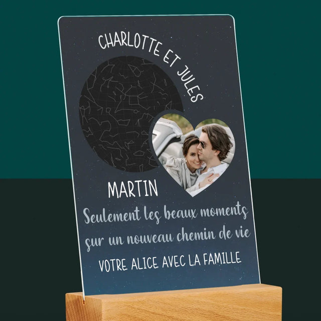 Carte Des Étoiles: Un Nouveau Mode De Vie Mariage - Impression Sur Verre Acrylique