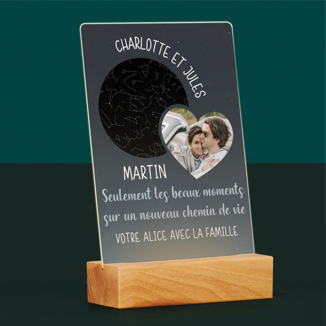 Carte Des Étoiles: Un Nouveau Mode De Vie Mariage - Impression Sur Verre Acrylique