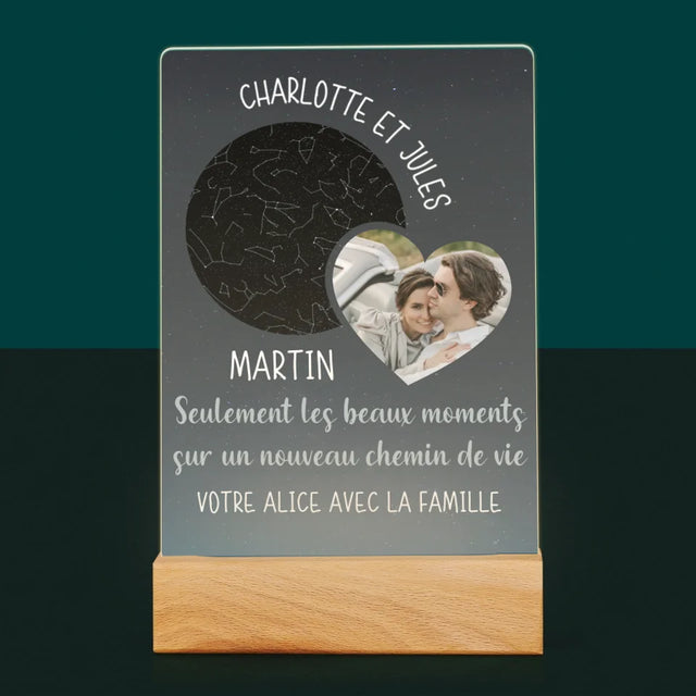 Carte Des Étoiles: Un Nouveau Mode De Vie Mariage - Impression Sur Verre Acrylique