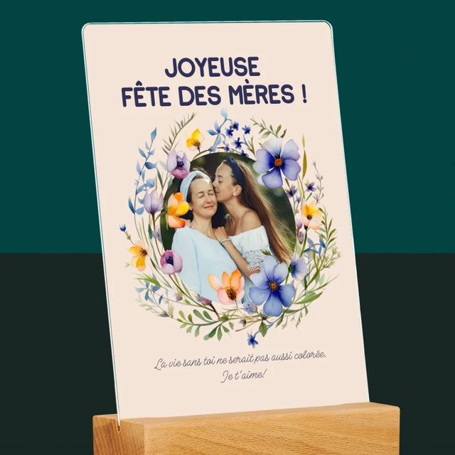 Photo Et Texte: Joyeuse Fête Des Mères ! - Impression Sur Verre Acrylique