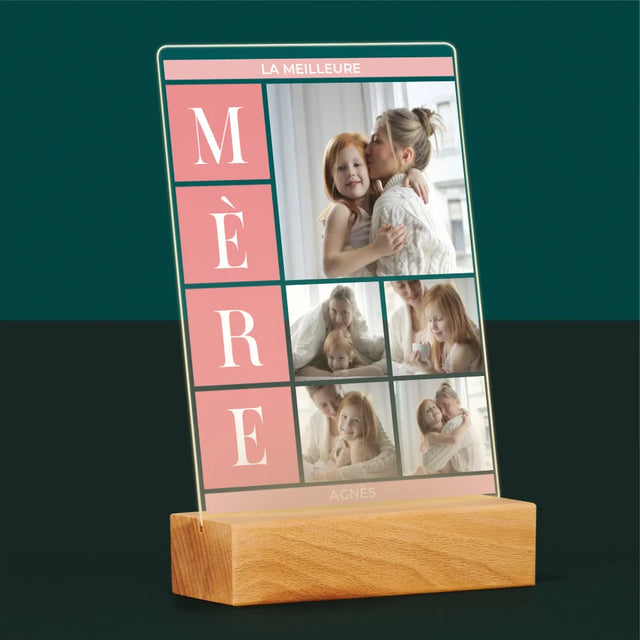 Collage Photo: Meilleure Maman, Collage - Impression Sur Verre Acrylique 