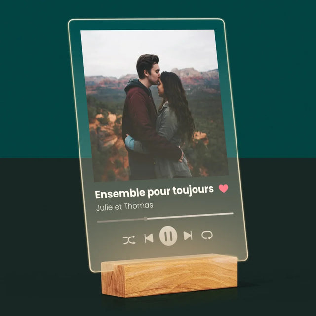 Photo Et Texte: Spotify Avec Ta Photo - Impression Sur Verre Acrylique