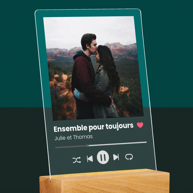 Photo Et Texte: Spotify Avec Ta Photo - Impression Sur Verre Acrylique