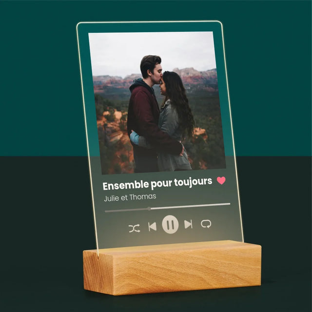 Photo Et Texte: Spotify Avec Ta Photo - Impression Sur Verre Acrylique