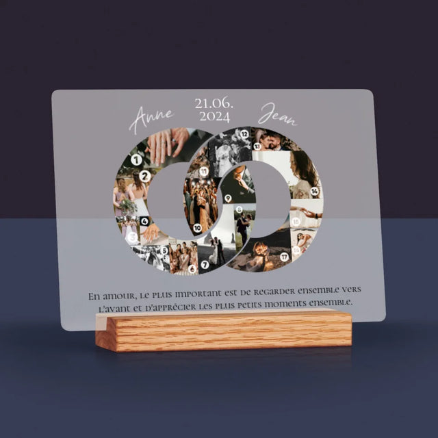 Forme Des Photos: Le Mariage - Impression Sur Verre Acrylique