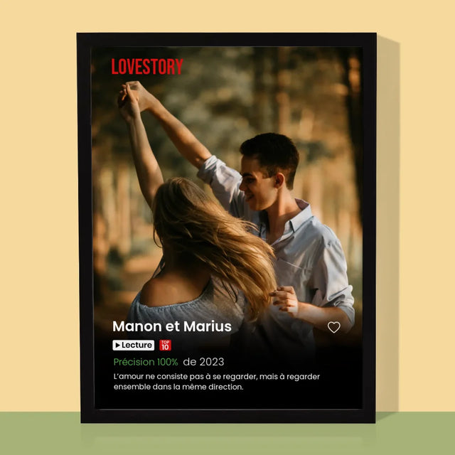 Photo Et Texte: Affiche Netflix - Impression Encadrée 30X40