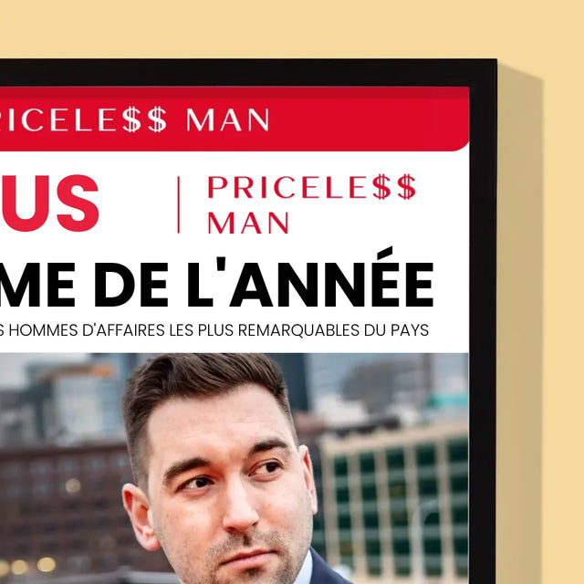 Couverture De Magazine: Priceless Man: La Couverture De Magazine - Impression Encadrée 30X40