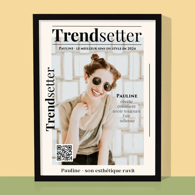 Couverture De Magazine: Trendsetter: Couverture De Magazine - Impression Encadrée 30X40