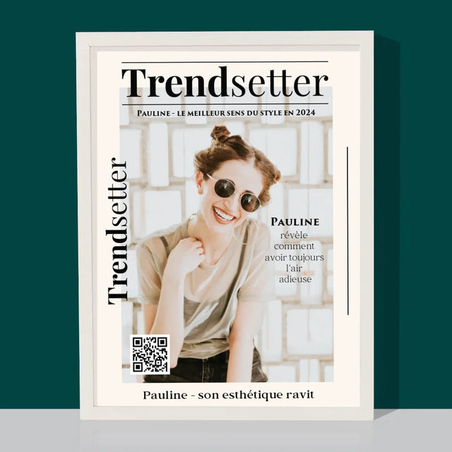 Couverture De Magazine: Trendsetter: Couverture De Magazine - Impression Encadrée 30X40