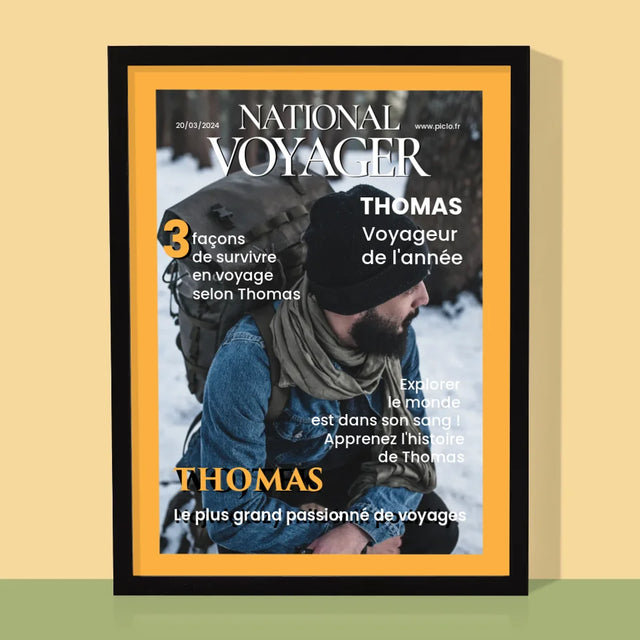 Couverture De Magazine: National Voyager: Couverture De Magazine - Impression Encadrée 30X40