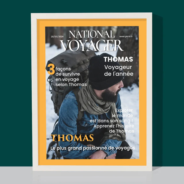 Couverture De Magazine: National Voyager: Couverture De Magazine - Impression Encadrée 30X40