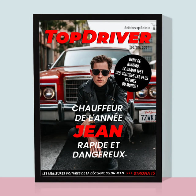 Couverture De Magazine: Topdriver: Couverture De Magazine - Impression Encadrée 30X40