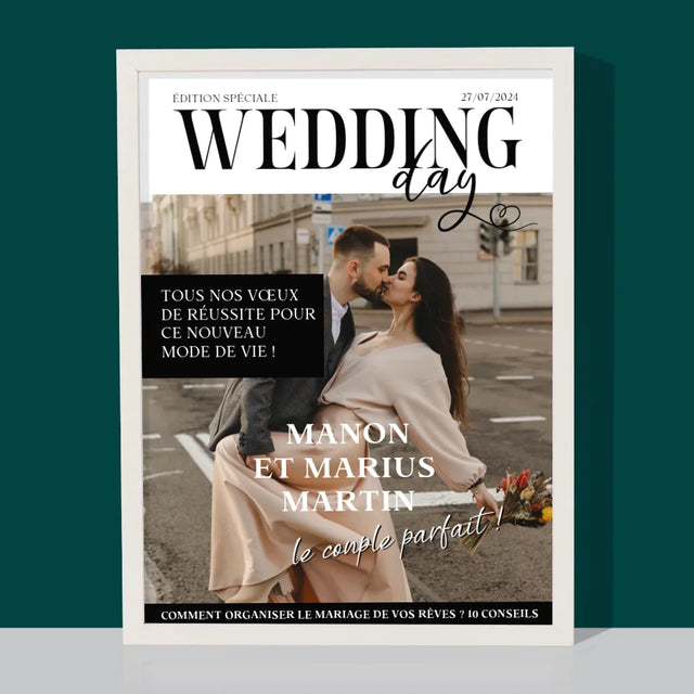 Couverture De Magazine: Wedding Day: Couverture De Magazine - Impression Encadrée 30X40