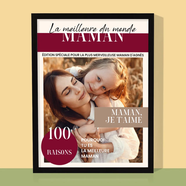 Couverture De Magazine: Meilleure Maman : Couverture De Magazine - Impression Encadrée 30X40