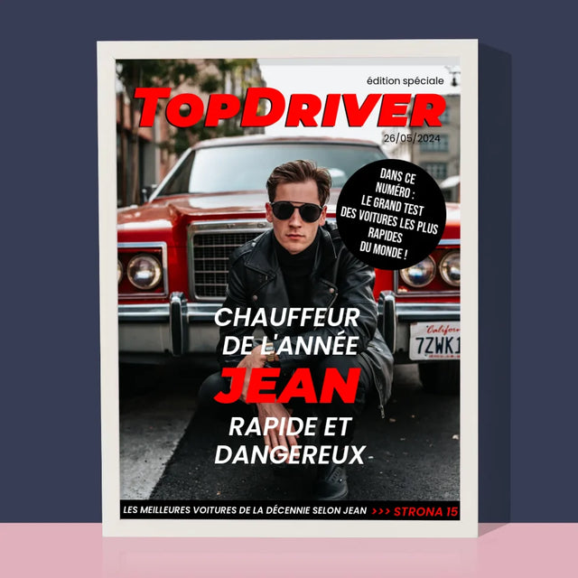 Couverture De Magazine: Topdriver: Couverture De Magazine - Impression Encadrée 30X40