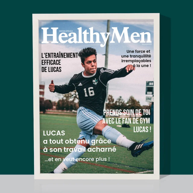 Couverture De Magazine: Healthymen: Couverture De La Magazine - Impression Encadrée 30X40