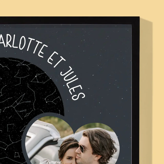 Carte Des Étoiles: Un Nouveau Mode De Vie Mariage - Impression Encadrée 30X40