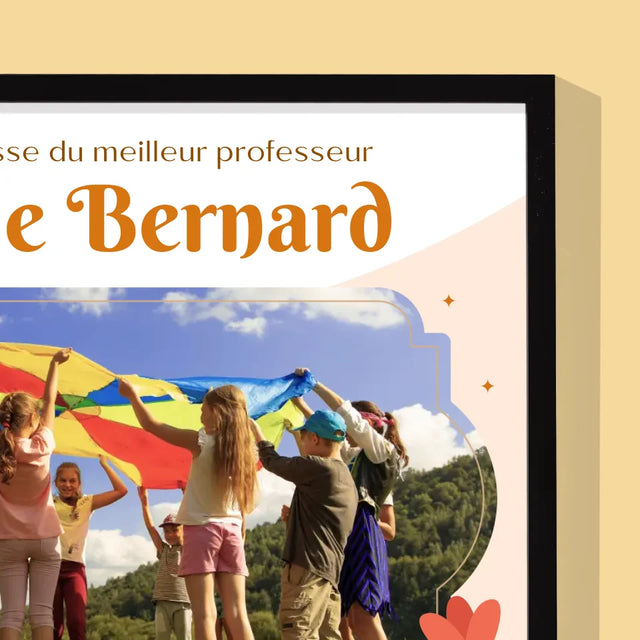Photo Et Texte: La Meilleure Classe - Impression Encadrée 30X40